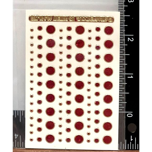 HTF Stampendous! Diamond Dots Red Gem Jewel Stickers Embellishment - Picture 1 of 2